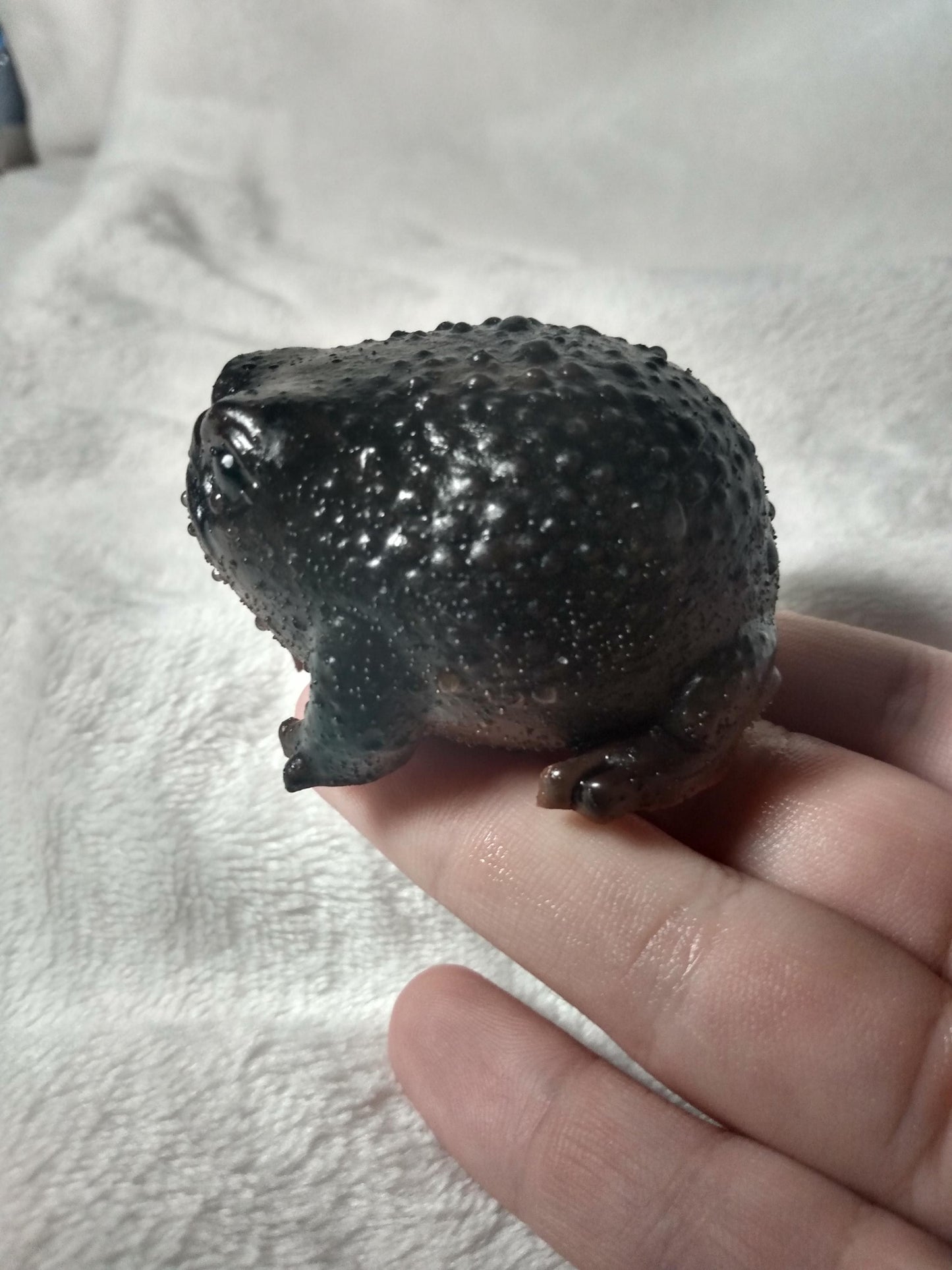 SQUISHY Avocado Frog. Grumpy "Poo" FROG.