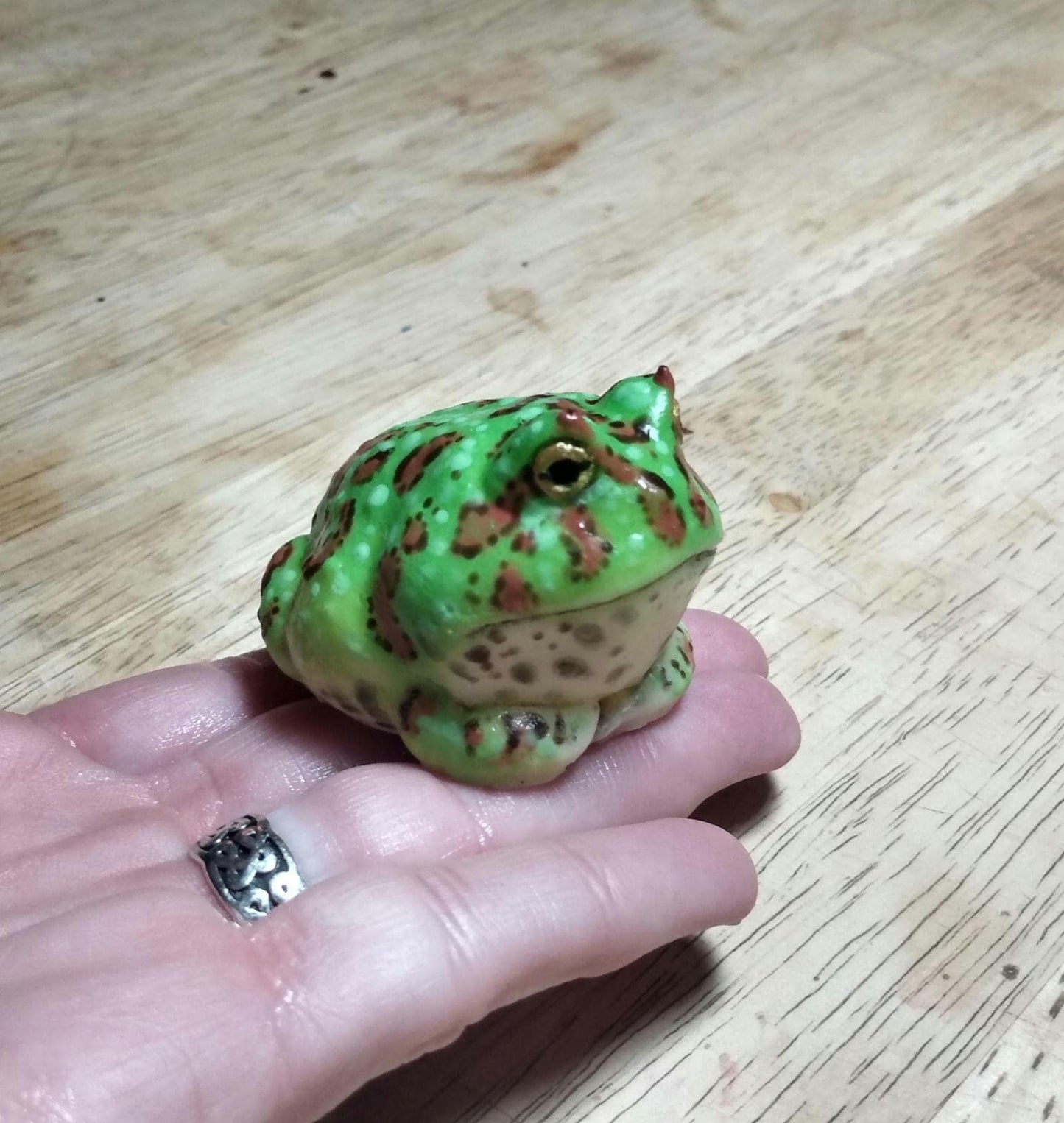 SQUISHY PacMan type Frog. Silicone Frog Fidget