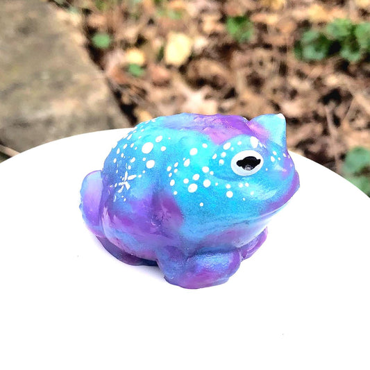 GALAXY GLOW Hand Painted Galaxy Frog Silicone Squishy – Weirdcore Desk Toy for Stress ReliefLimited EditionSQUISHY PacMan type