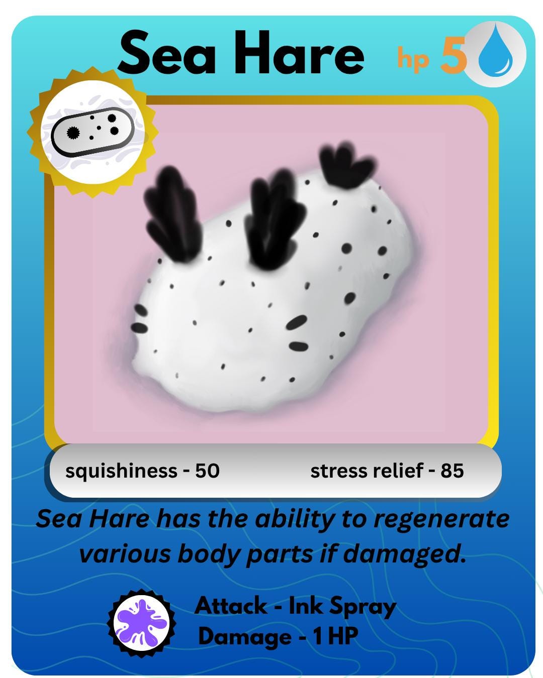 SQUISHY SEA HARE Silicone Squishy. Weirdcore Desk Toy for Stress Relief Collectable Nudibranch