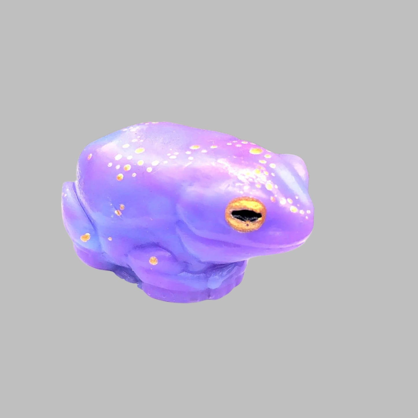 GALAXY Purple and Gold Limted Edition SQUISHY Green Tree Frog. Cute frog fidget AntiStress Calming