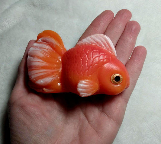 Squishy GOLDFISH fidget stress toy. Unique gift. Silicone animal. Realistic pet simulator. Stocking stuffer. Fish lover gift.