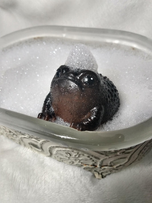 SQUISHY Avocado Frog. Grumpy "Poo" FROG.