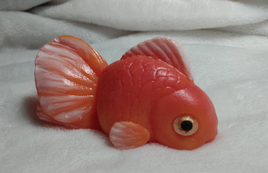 Squishy GOLDFISH fidget stress toy. Unique gift. Silicone animal. Realistic pet simulator. Stocking stuffer. Fish lover gift.