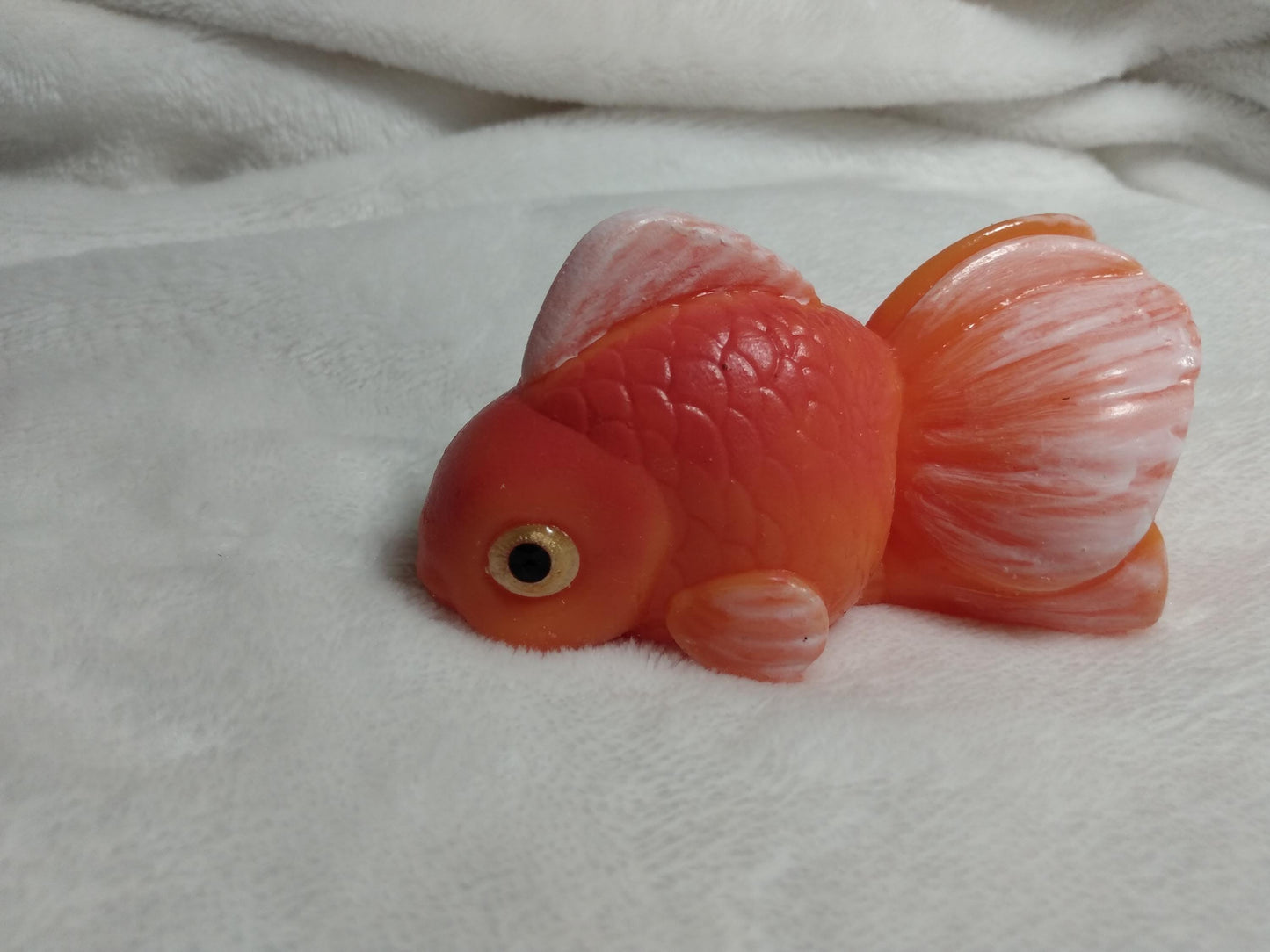 Squishy GOLDFISH fidget stress toy. Unique gift. Silicone animal. Realistic pet simulator. Stocking stuffer. Fish lover gift.